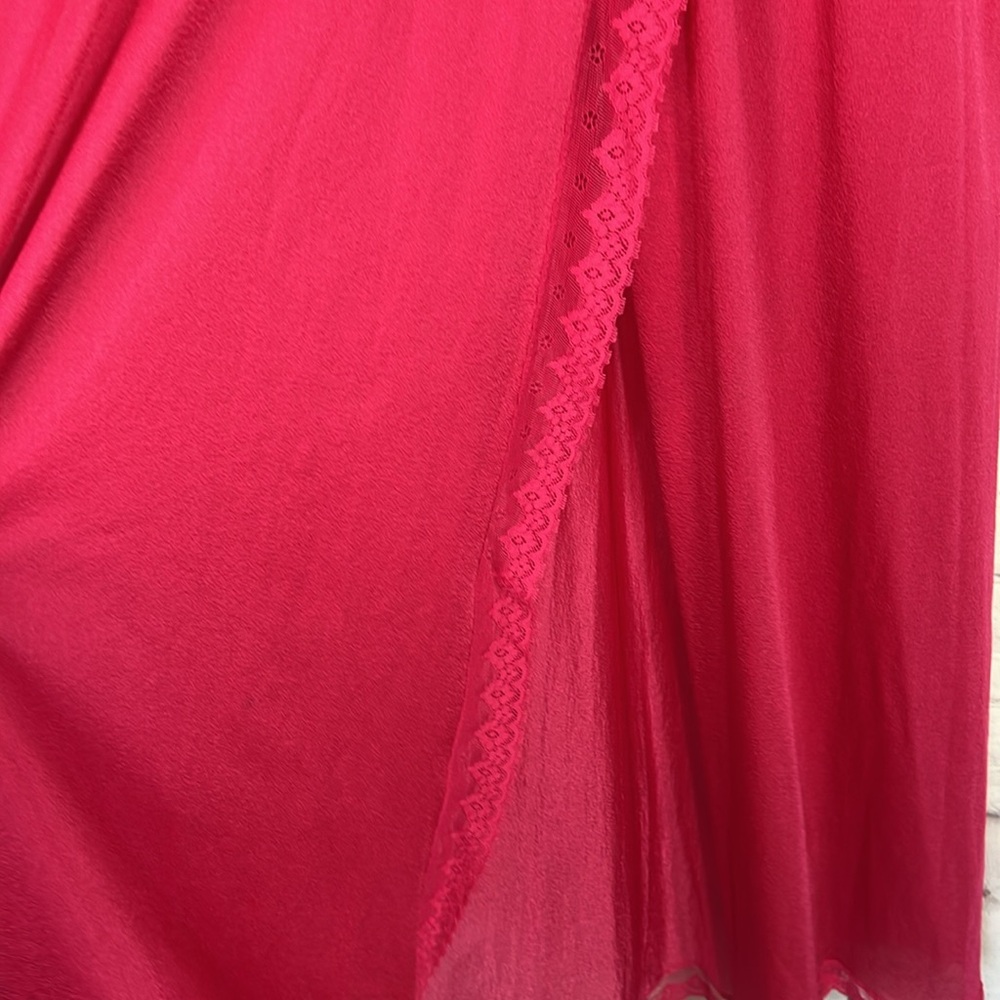 VTG Vanity Fair lace trim open front night gown - Picture 6 of 15